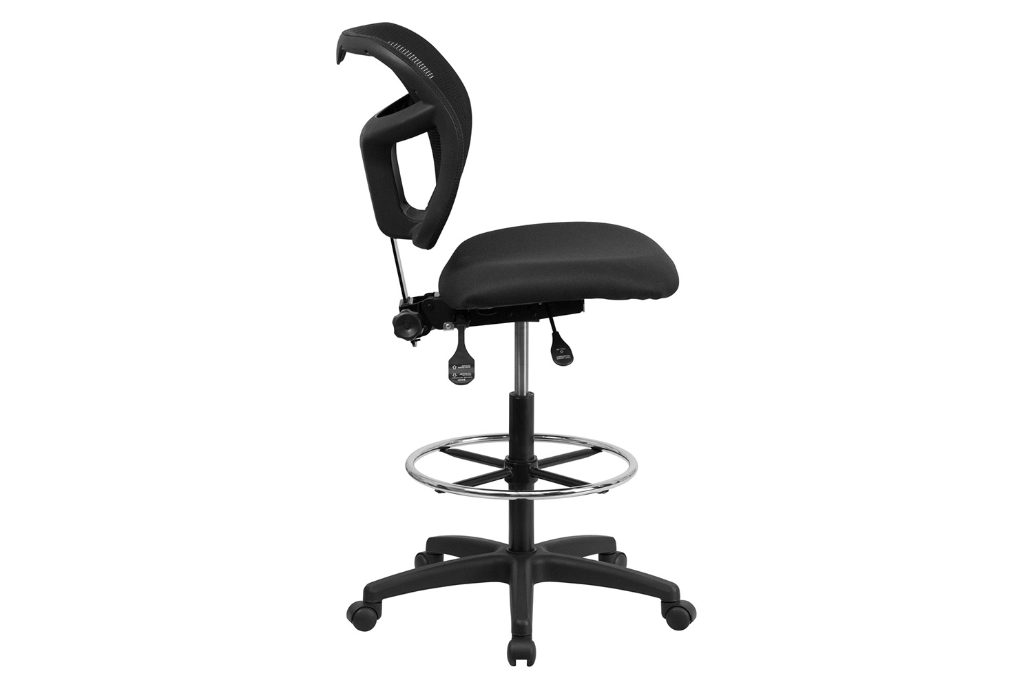 BLNK - Regina Mid-Back Mesh Drafting Chair with Back Height Adjustment