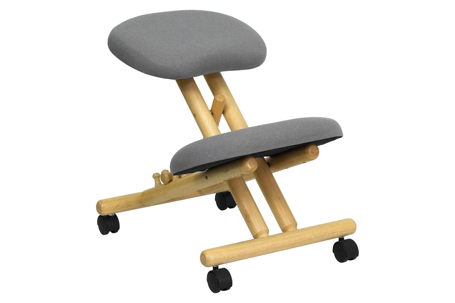 BLNK - Posey Fabric Mobile Wooden Ergonomic Kneeling Office Chair