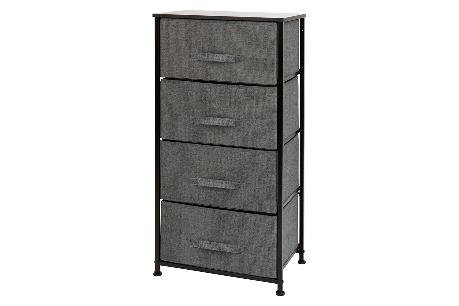 BLNK - Harris 4 Drawer Wood Top Iron Frame Vertical Storage Dresser with Easy Pull Drawers