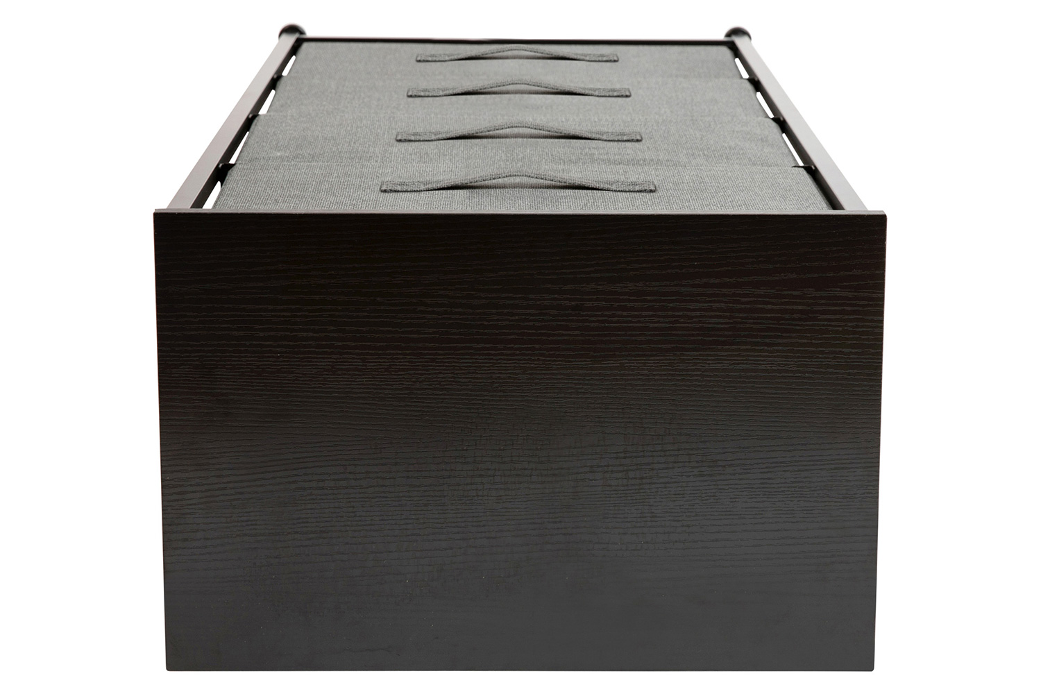 BLNK Harris 4 Drawer Wood Top Iron Frame Vertical Storage Dresser with Easy Pull Drawers - Black/Dark Gray