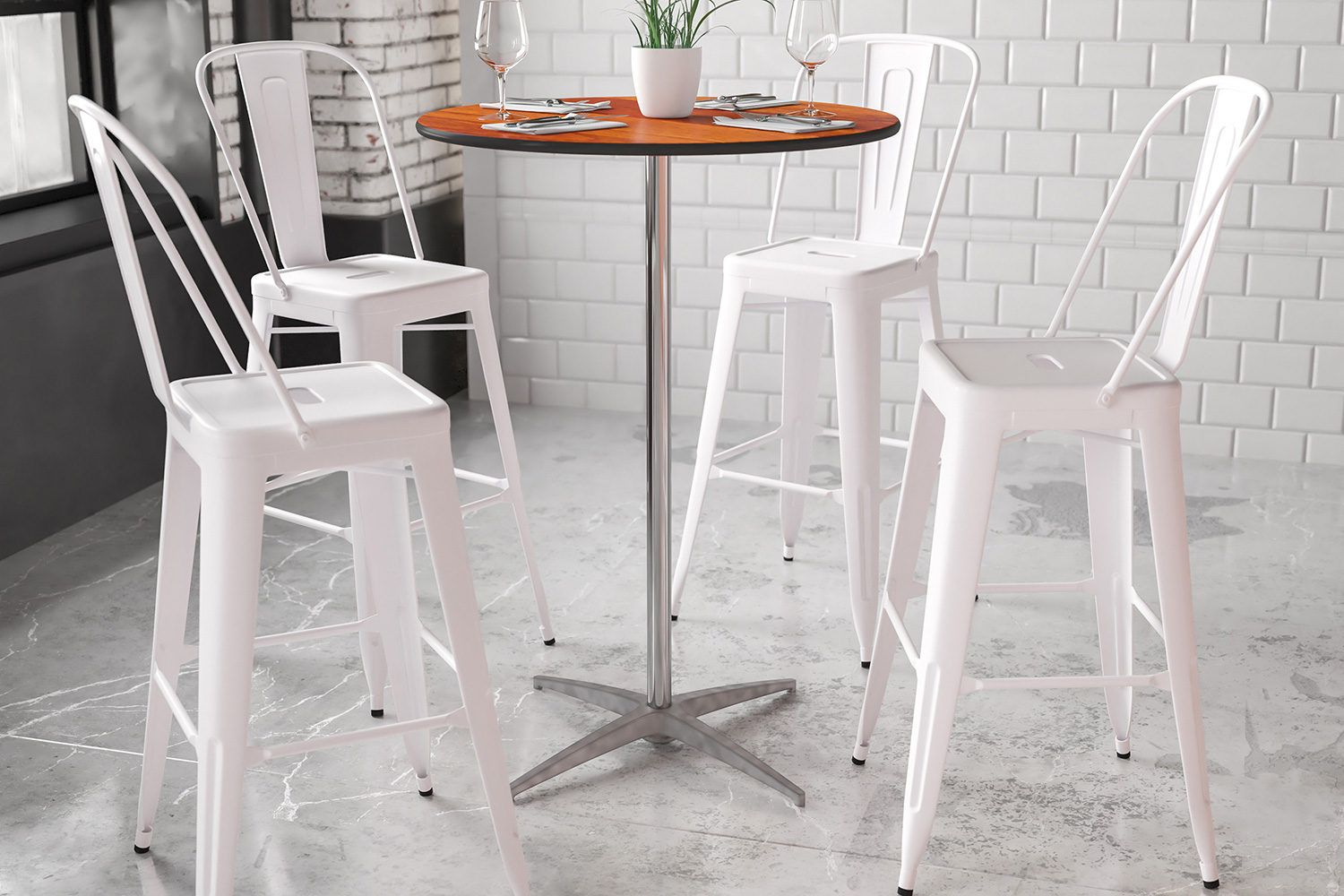 BLNK - Lars Round Wood Cocktail Table