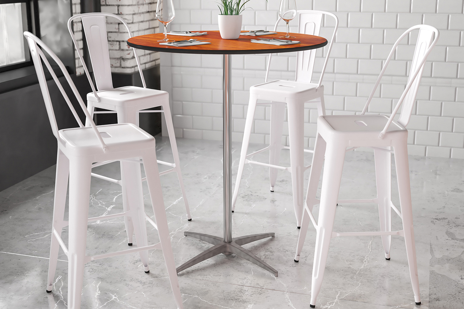 BLNK - Lars Round Wood Cocktail Table
