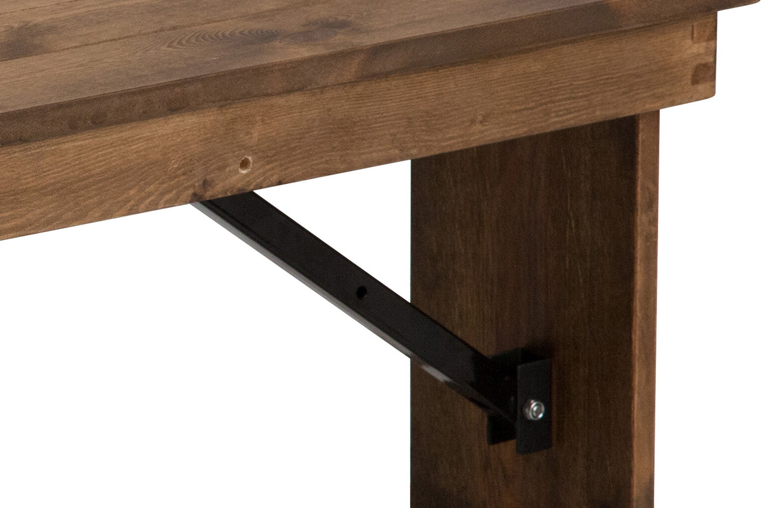 BLNK - HERCULES Series Antique Rustic Solid Pine Folding Farm Bench