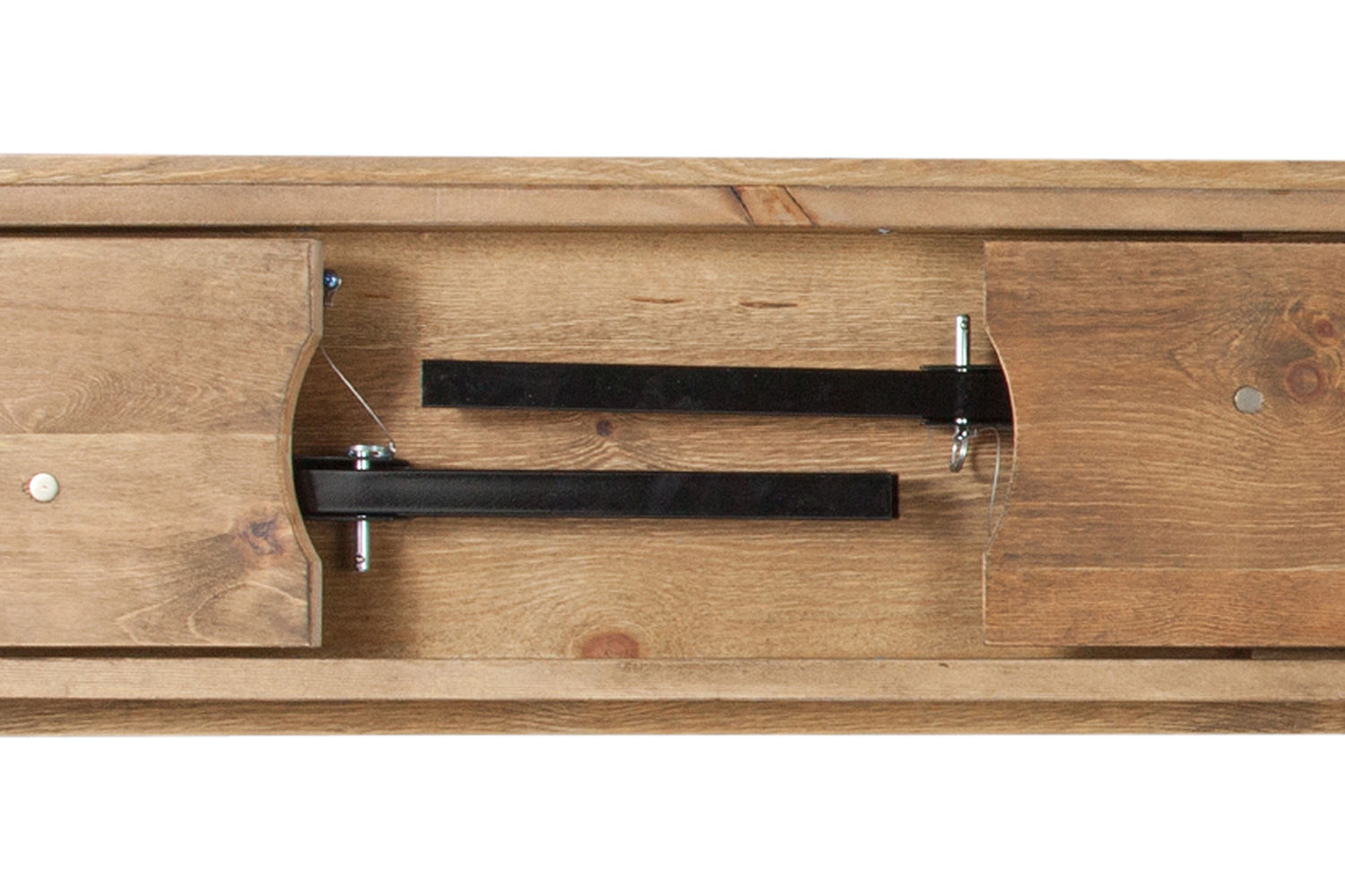 BLNK - HERCULES Series Antique Rustic Solid Pine Folding Farm Bench with 3 Legs