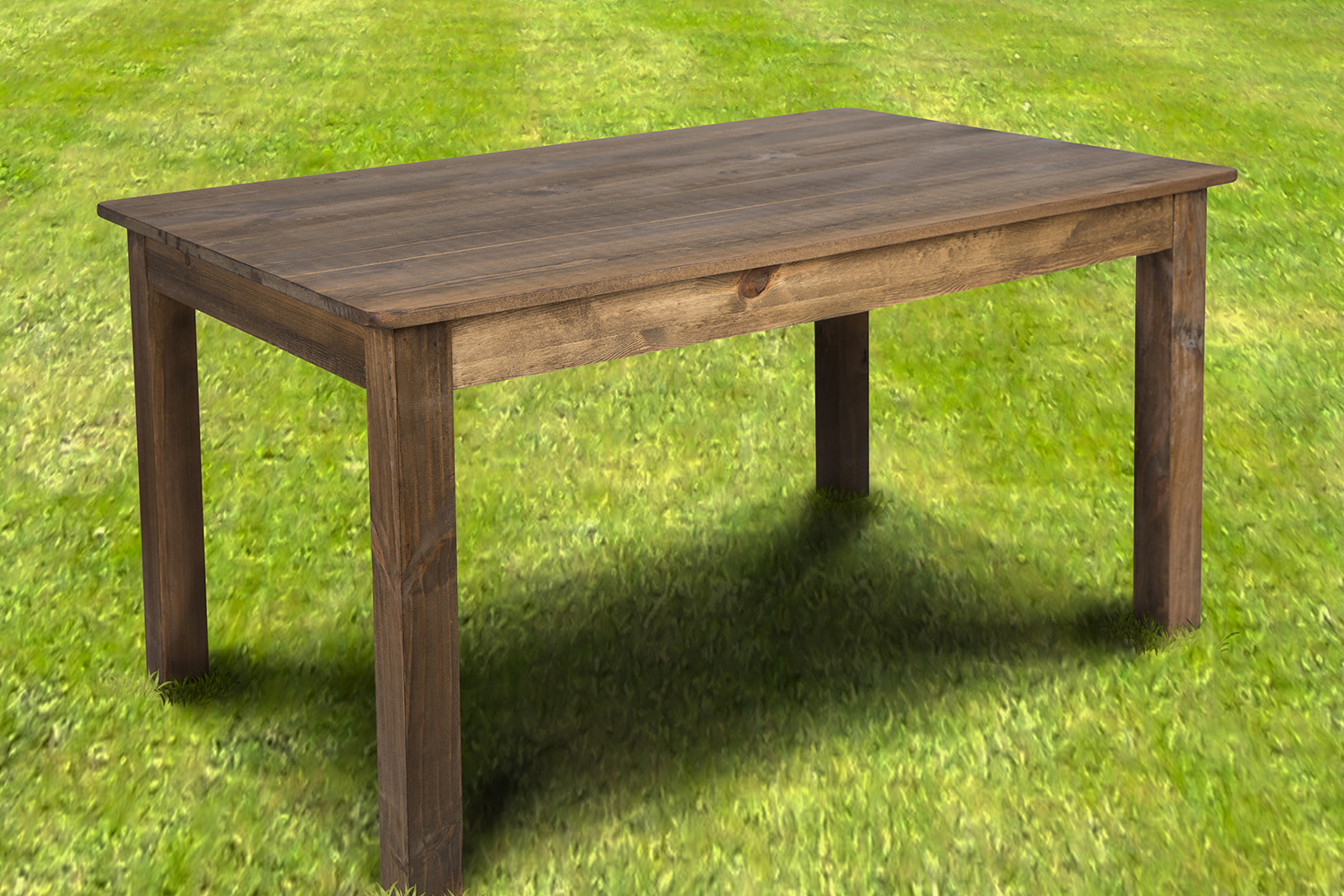 BLNK - HERCULES Rectangular Antique Rustic Solid Pine Farm Dining Table