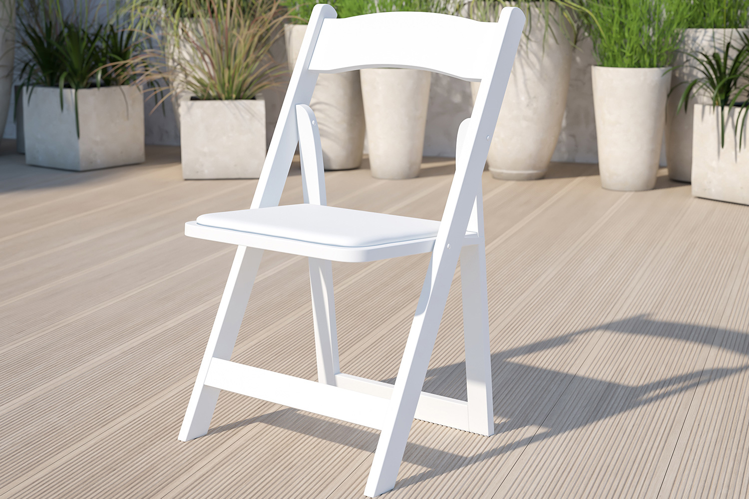 BLNK - HERCULES Series Wood Folding Chair with Vinyl Padded Seat