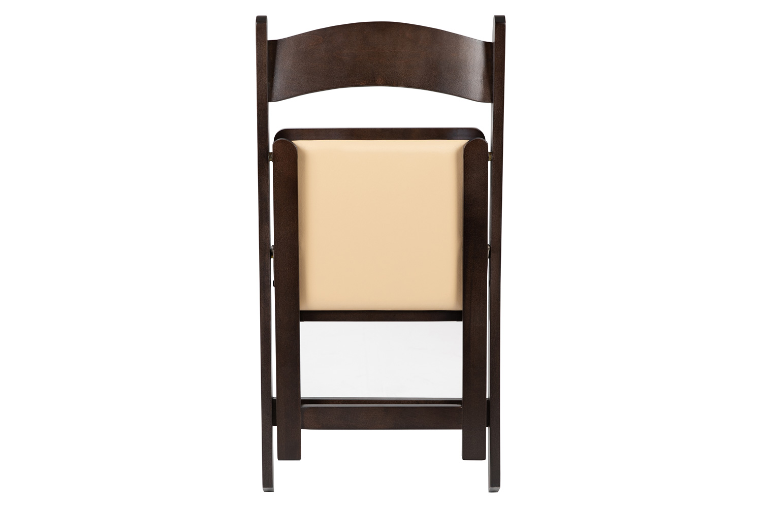 BLNK HERCULES Series Wood Folding Chair with Vinyl Padded Seat - Chocolate