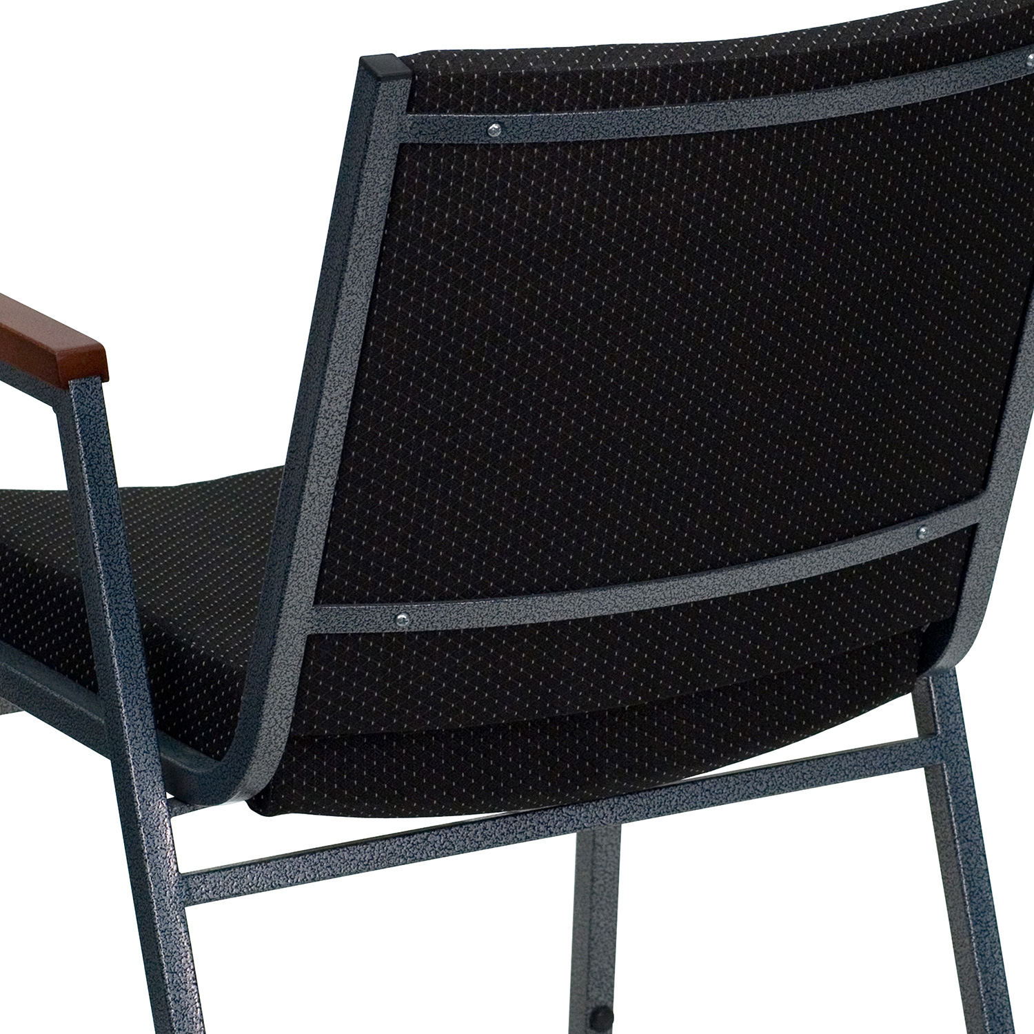 BLNK HERCULES Series Fabric Heavy Duty Stack Chair with Arms - Black Dot