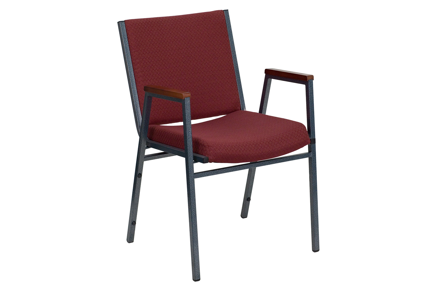 BLNK HERCULES Series Fabric Heavy Duty Stack Chair with Arms - Burgundy Patterned