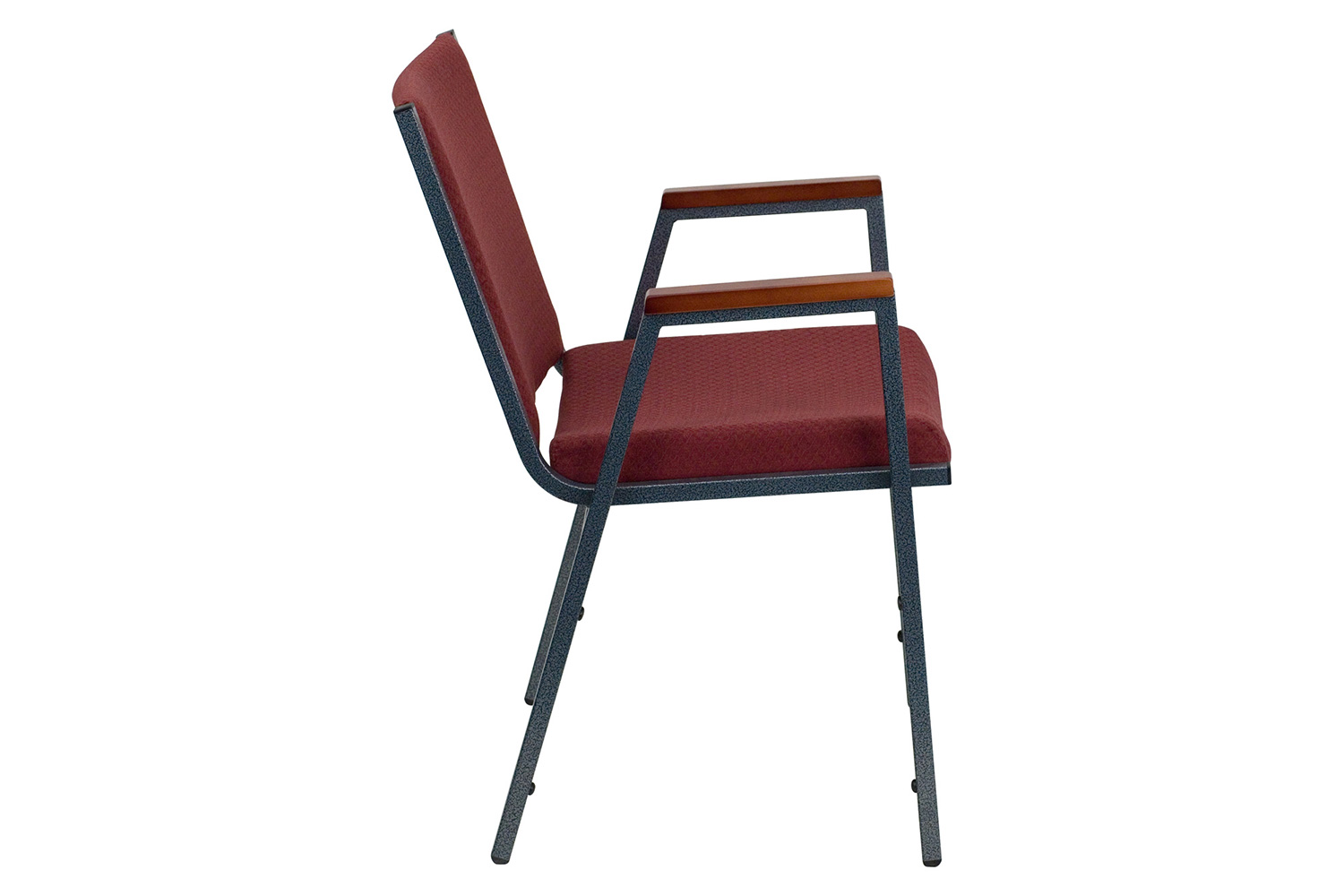 BLNK HERCULES Series Fabric Heavy Duty Stack Chair with Arms - Burgundy Patterned