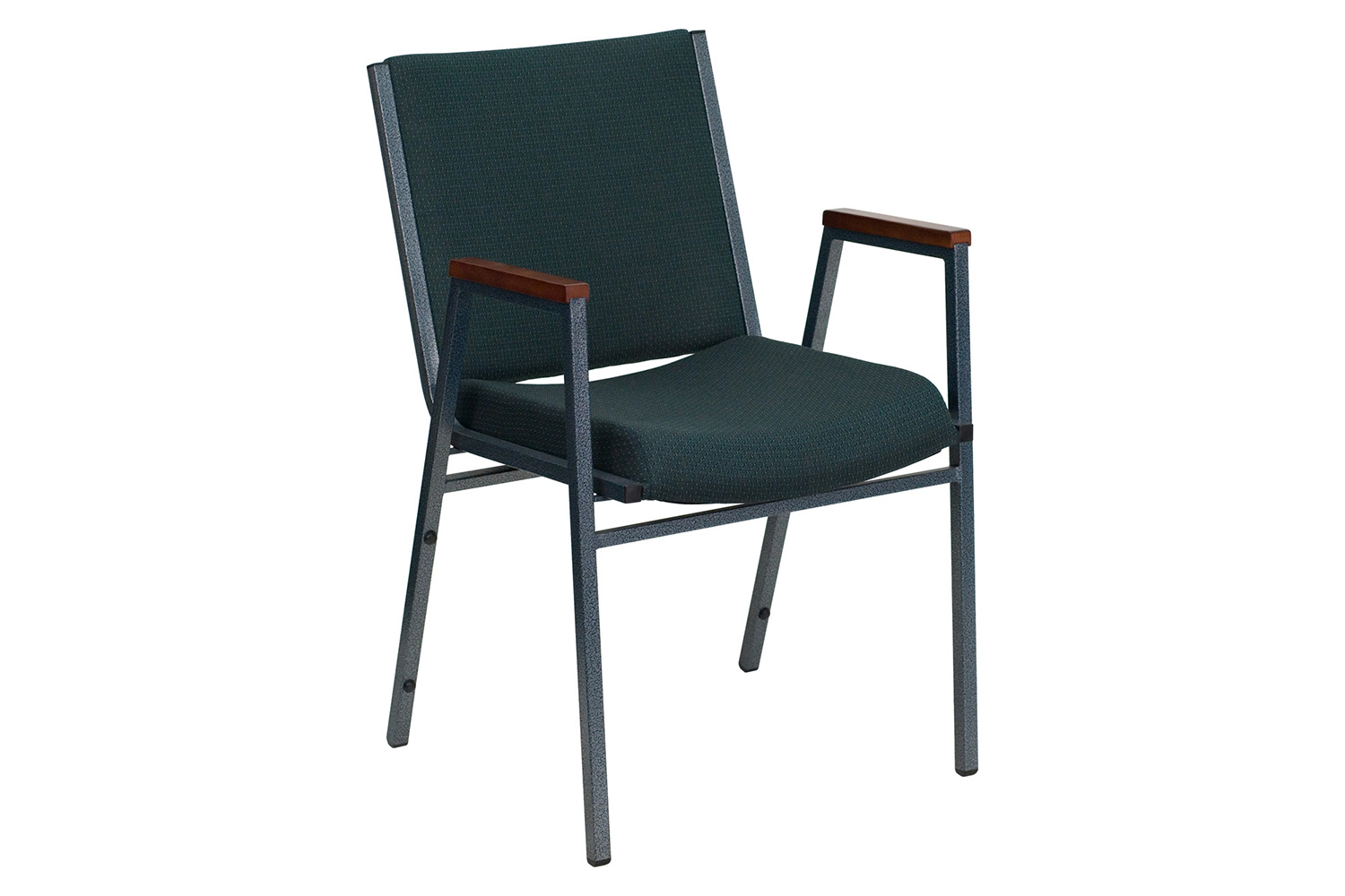 BLNK HERCULES Series Fabric Heavy Duty Stack Chair with Arms - Green Patterned