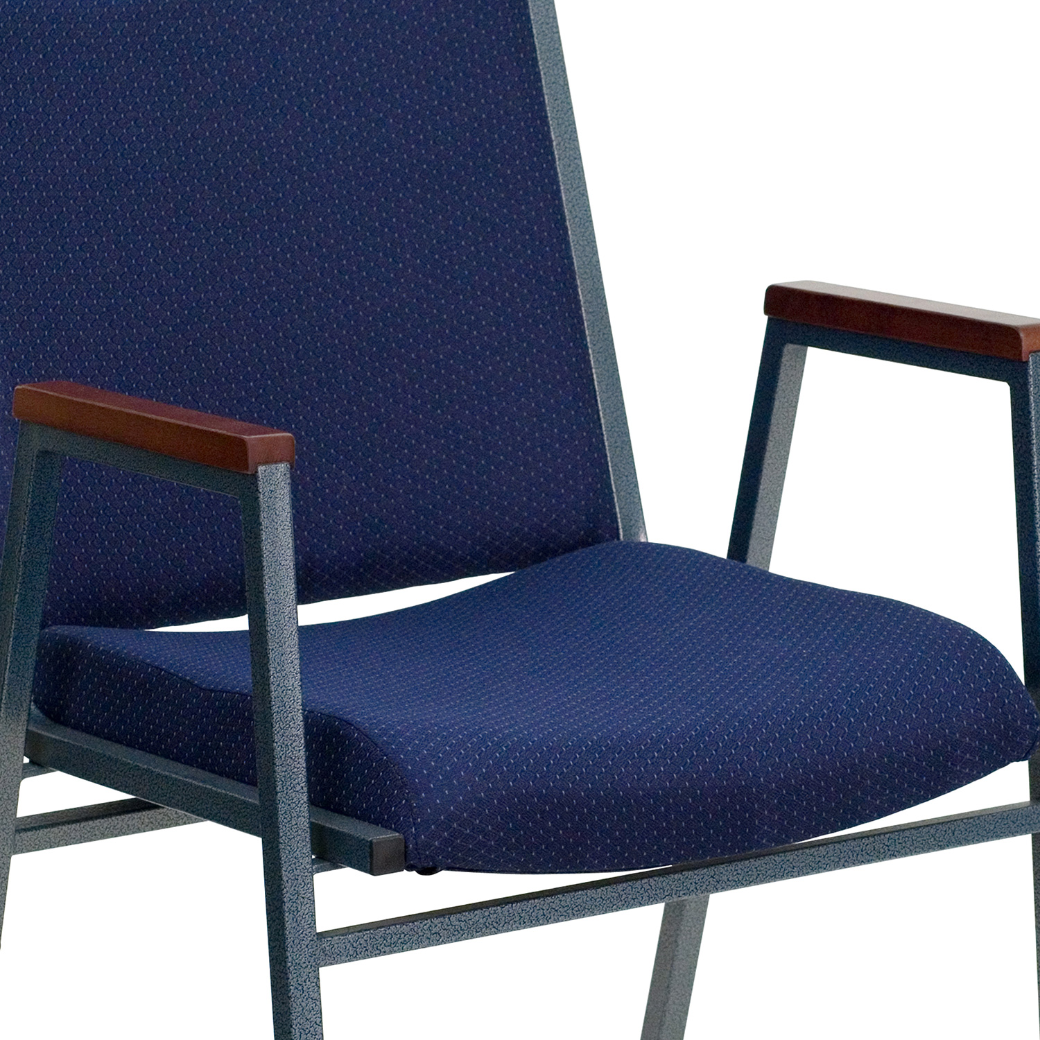 BLNK HERCULES Series Fabric Heavy Duty Stack Chair with Arms - Navy Blue Dot