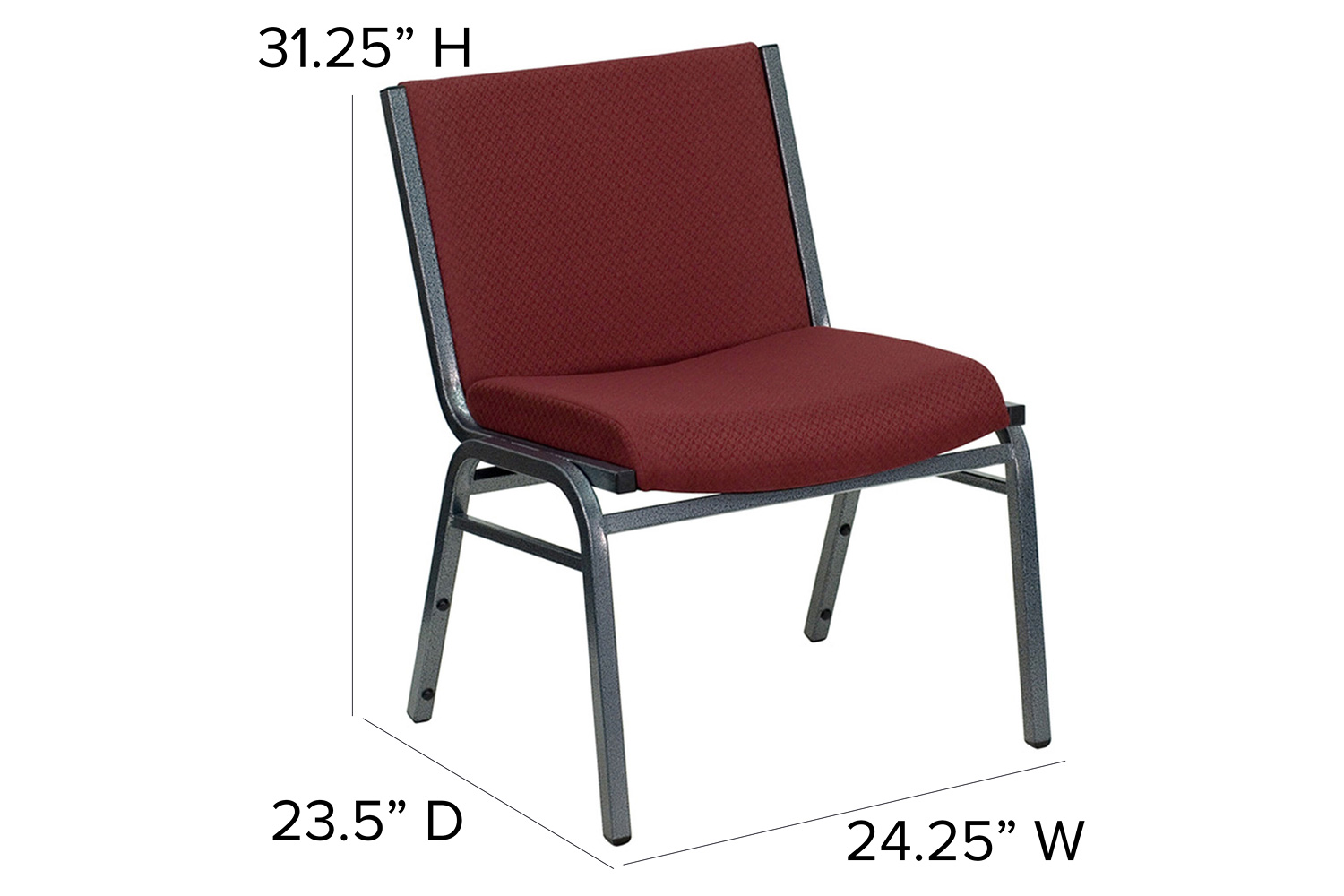 BLNK HERCULES Series Fabric Stack Chair - Burgundy
