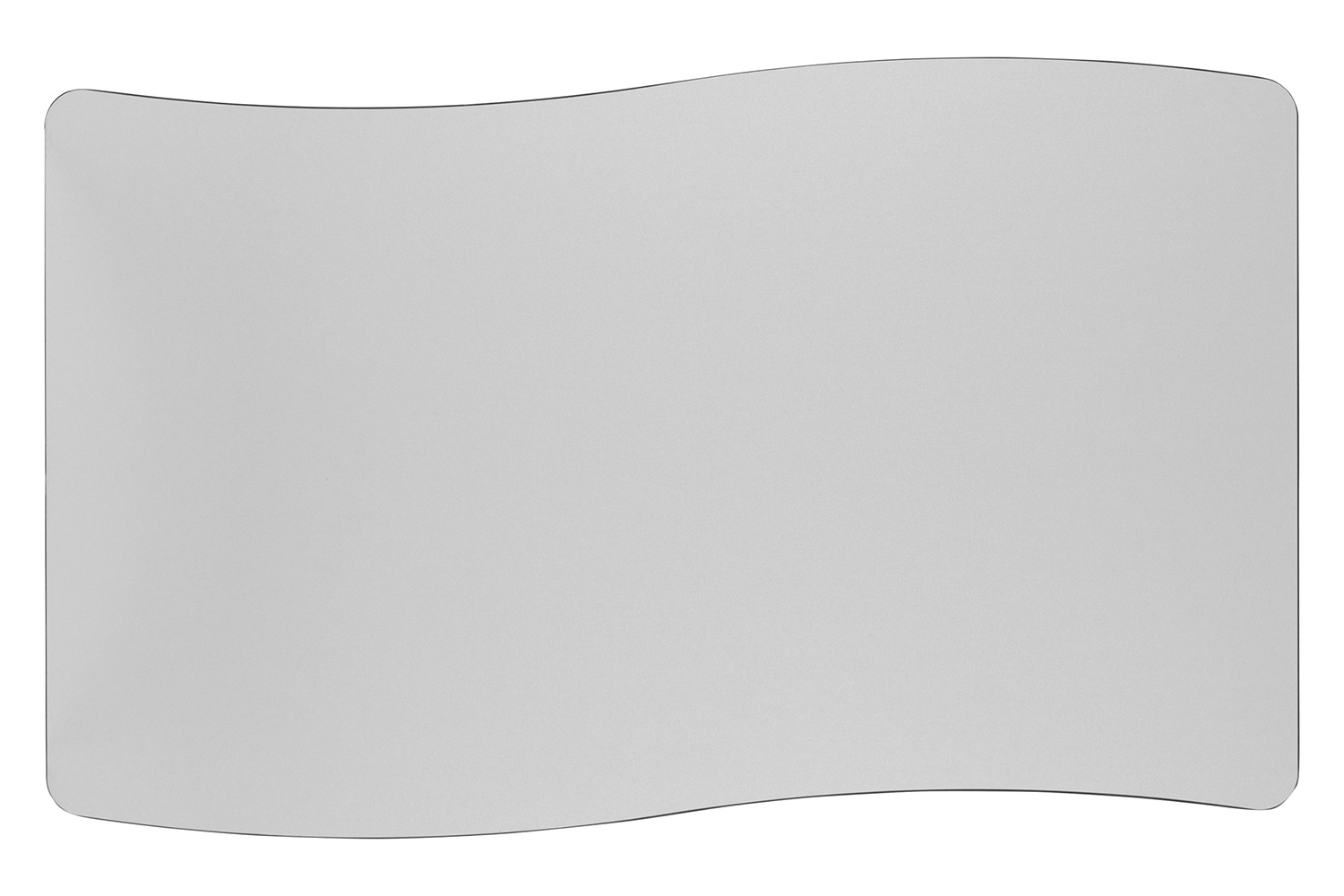 BLNK Wren Mobile Rectangular Thermal Laminate Wave Flexible Collaborative Activity Table - Gray, 28"W x 47.5"L, with Short Height Adjustable Legs