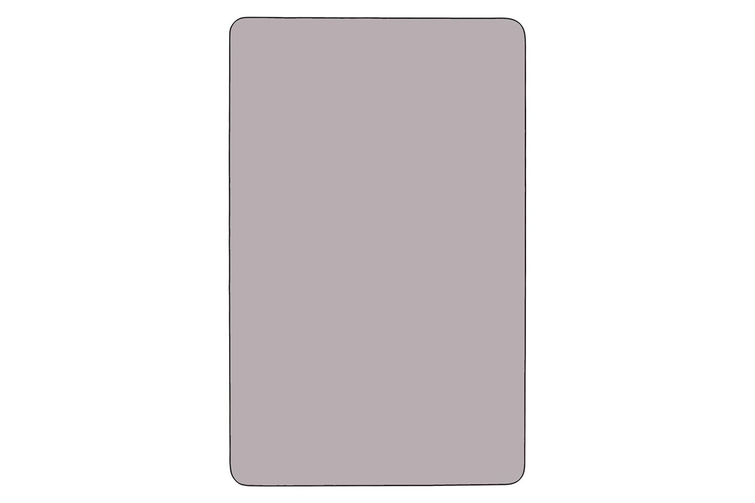 BLNK Wren Mobile Rectangular Thermal Laminate Activity Table - Gray, 30"W x 48"L, with Standard Height Adjustable Legs