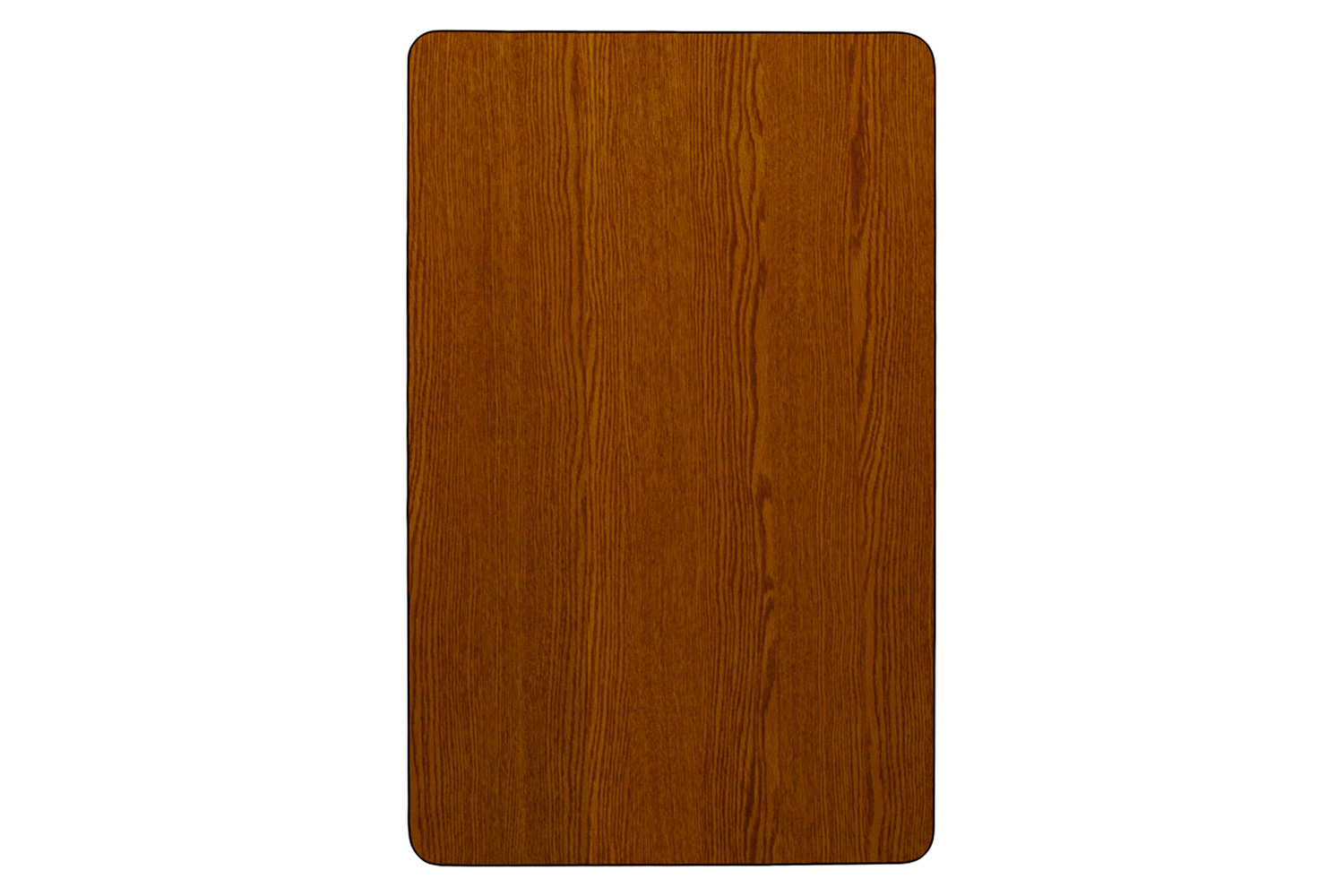 BLNK Wren Mobile Rectangular HP Laminate Activity Table - Oak, 30"W x 48"L, with Short Height Adjustable Legs
