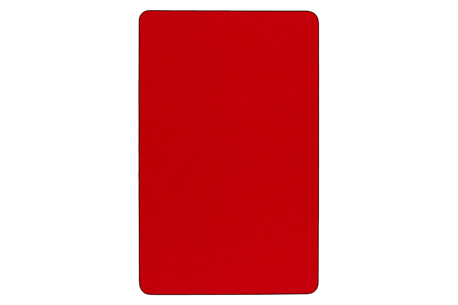 BLNK Wren Mobile Rectangular Thermal Laminate Activity Table - Red, 30"W x 48"L, with Short Height Adjustable Legs