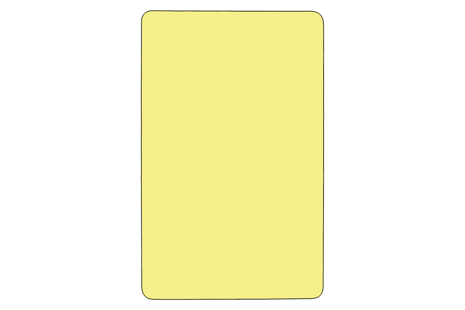 BLNK Wren Rectangular Thermal Laminate Activity Table - Yellow, 36"W x 72"L, with Short Height Adjustable Legs