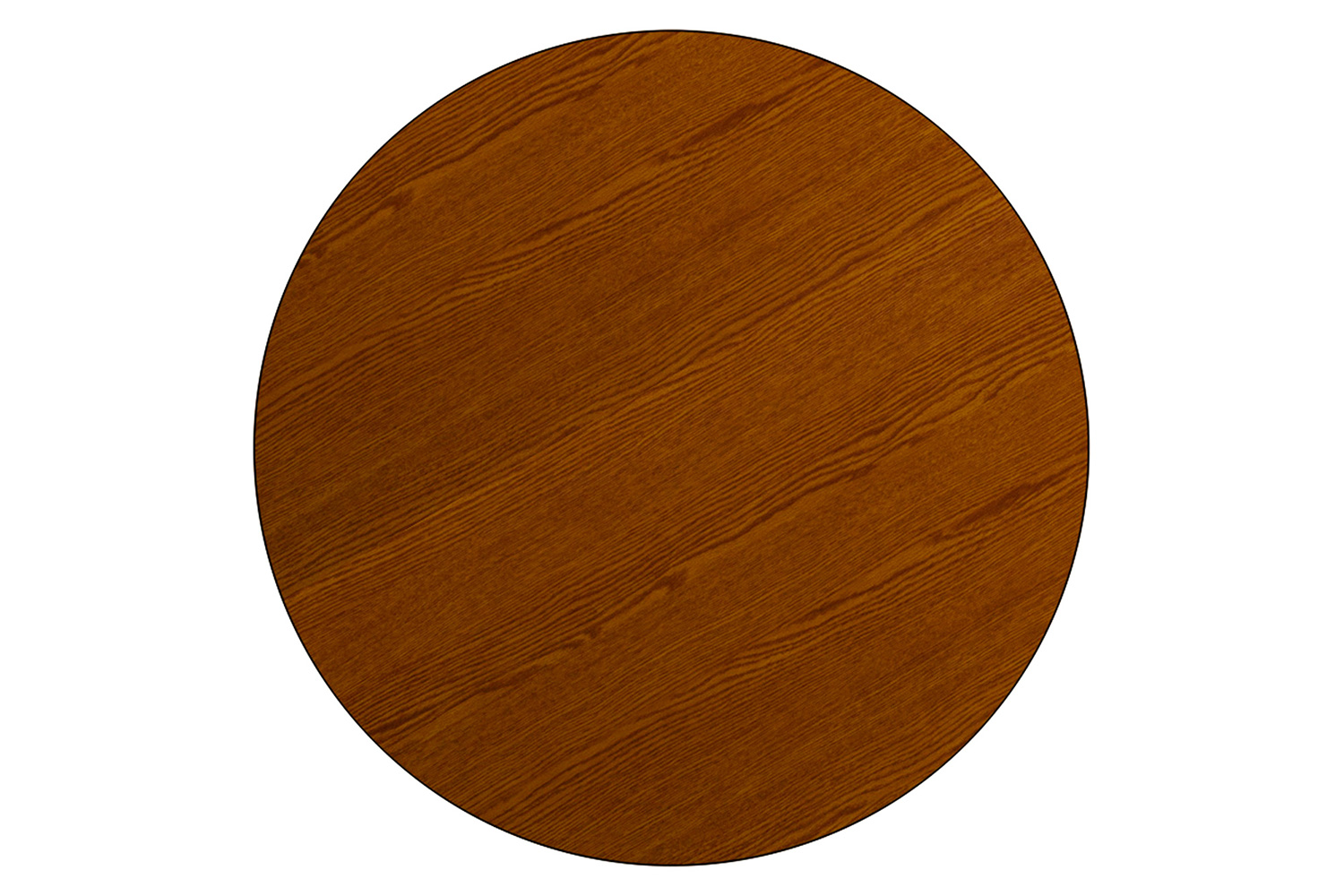 BLNK Wren Round HP Laminate Activity Table - Oak, 42"D, with Short Height Adjustable Legs