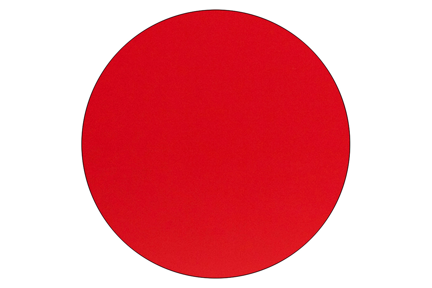BLNK Wren Mobile Round HP Laminate Activity Table - Red, 48"D, with Standard Height Adjustable Legs