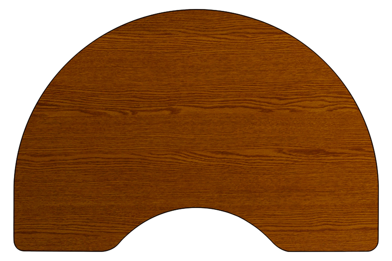 BLNK Wren Mobile Kidney HP Laminate Activity Table - Oak, 48"W x 72"L, with Standard Height Adjustable Legs