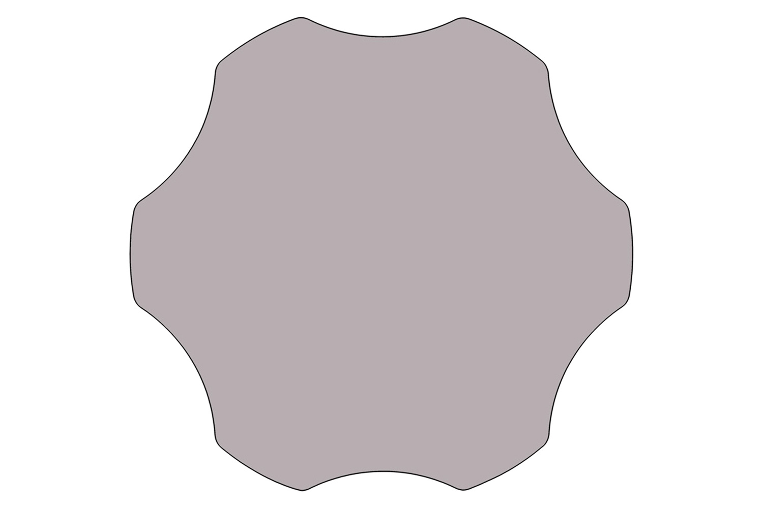 BLNK Wren Mobile Flower Thermal Laminate Activity Table - Gray, with Standard Height Adjustable Legs