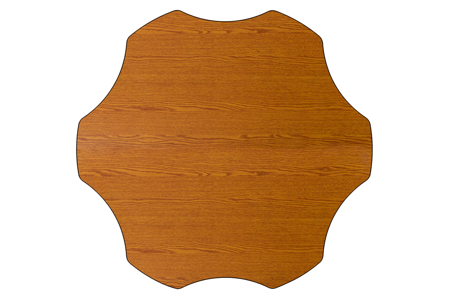 BLNK Wren Mobile Flower Thermal Laminate Activity Table - Oak, with Short Height Adjustable Legs