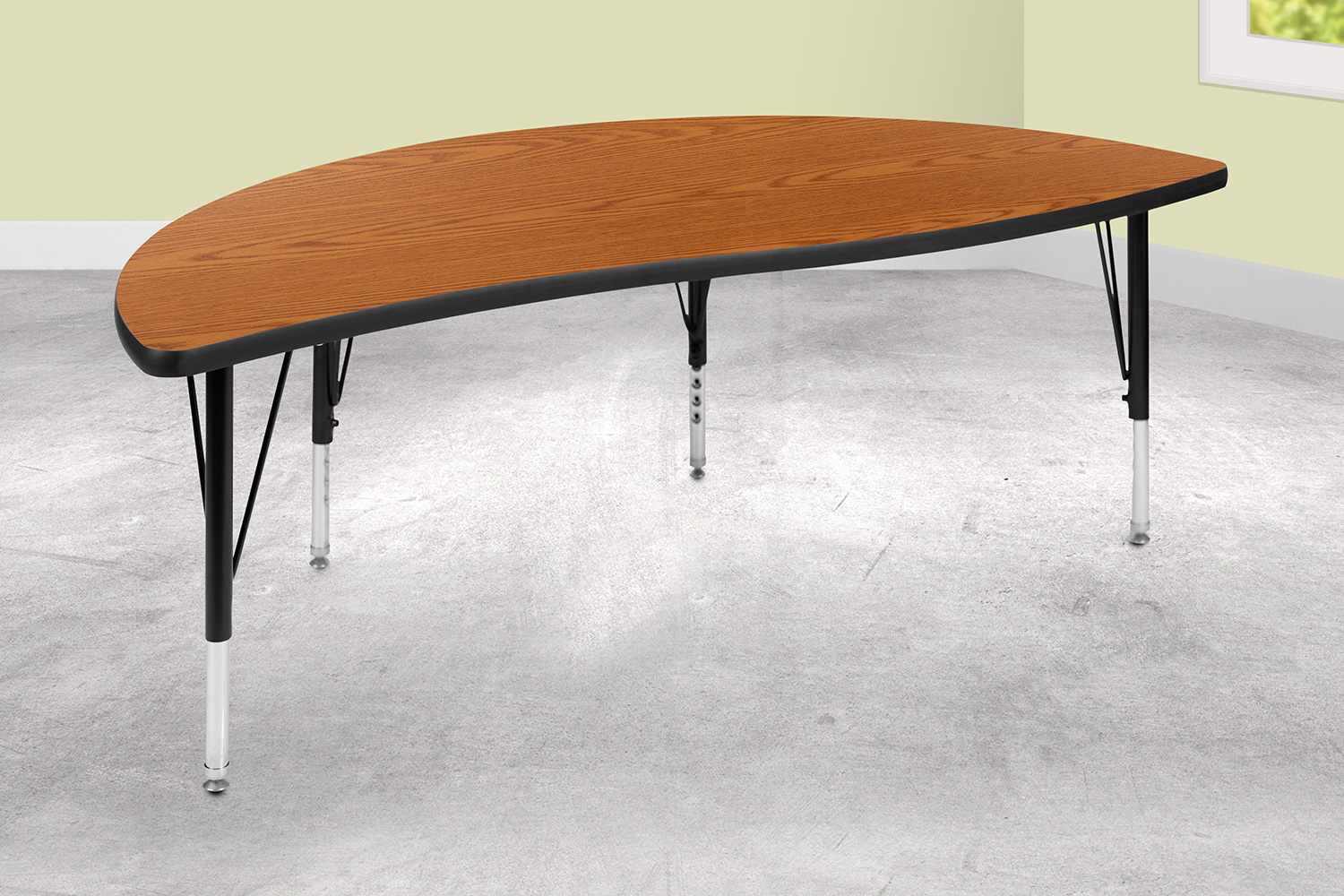 BLNK - Wren Half Circle Thermal Laminate Wave Flexible Collaborative Activity Table