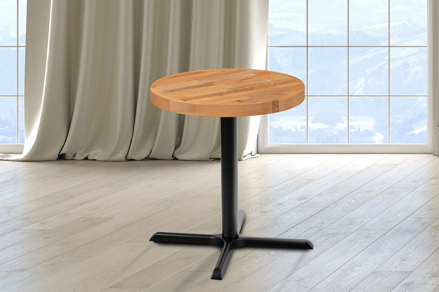 BLNK - Mayfair Round Butcher Block Style Table Top