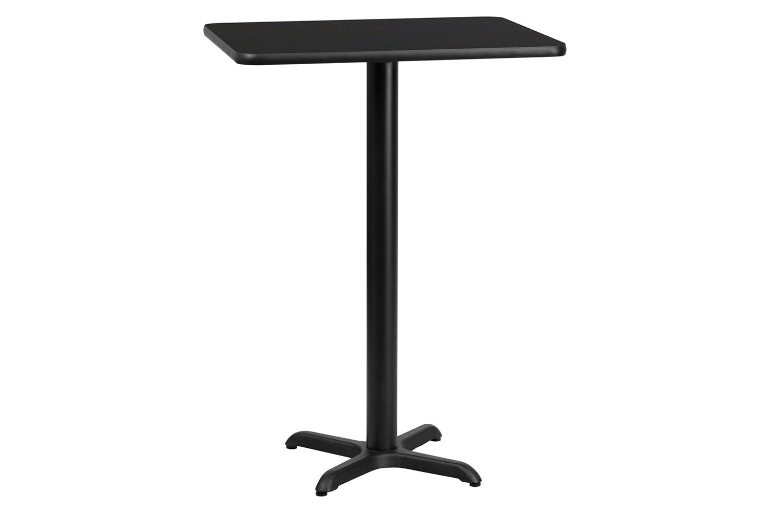 BLNK Rectangular Bar Height Table with 22'' x 22'' Base - Black, 24"W x 30"L