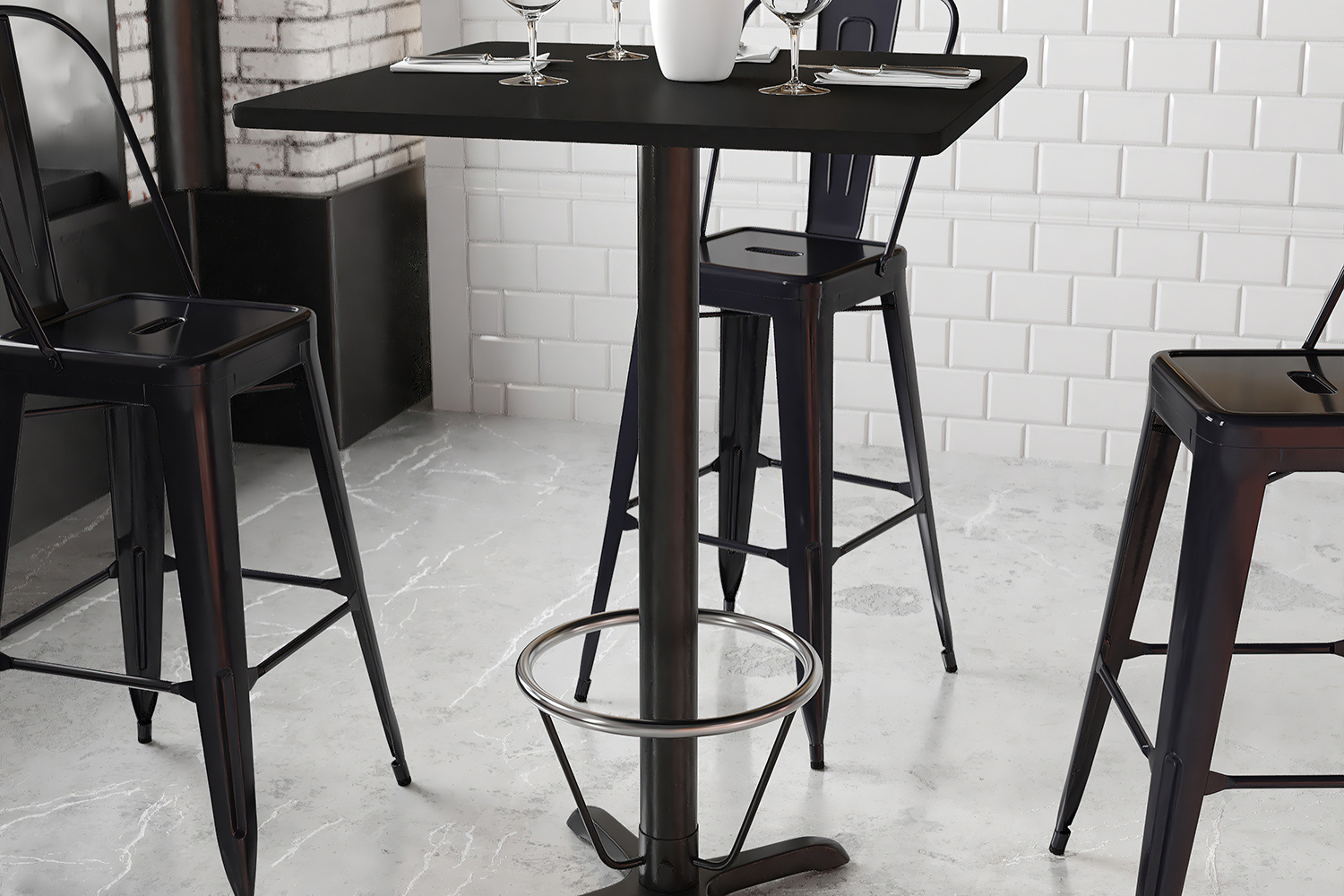 BLNK - Square Bar Height Table with 22'' x 22'' Base