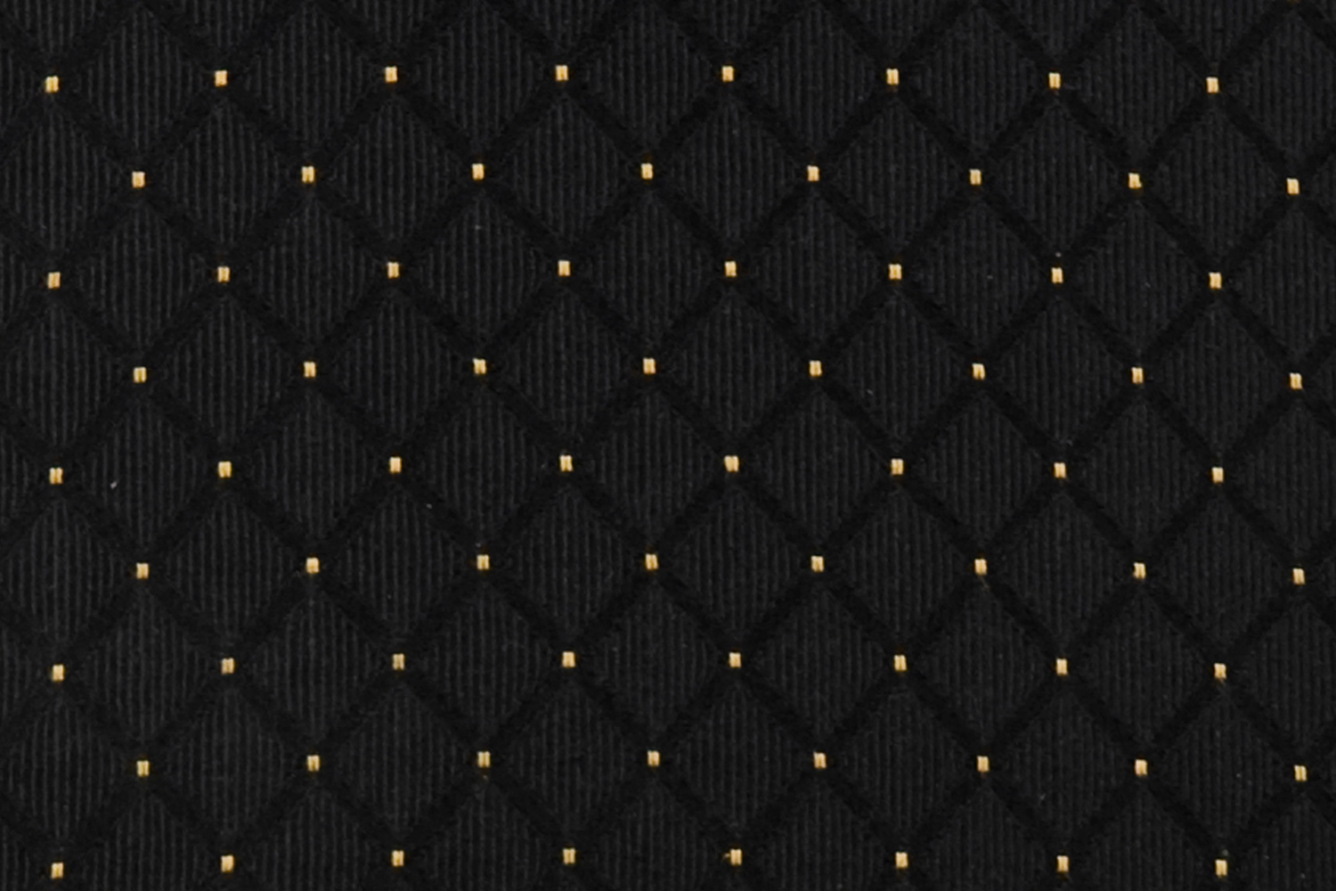 BLNK HERCULES Series Fabric Church Chair with Book Rack and Gold Vein Frame - Black Dot Patterned