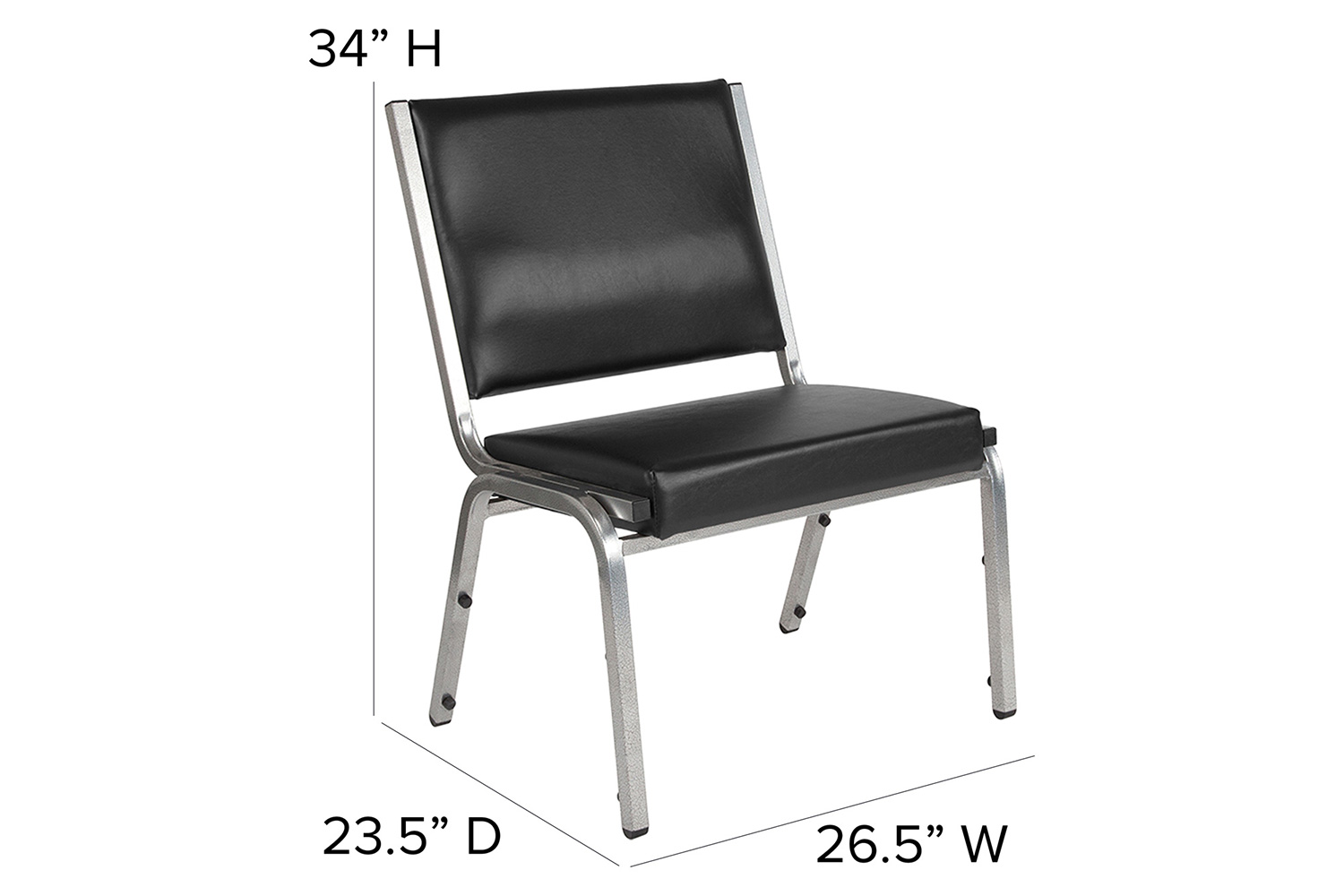 BLNK - HERCULES Series Vinyl Antimicrobial Bariatric Medical Reception Chair