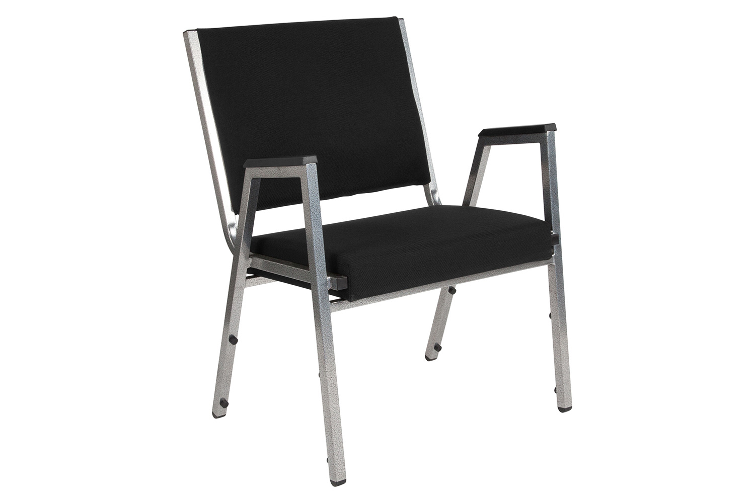 BLNK HERCULES Series Fabric Antimicrobial Bariatric Medical Reception Arm Chair - Black