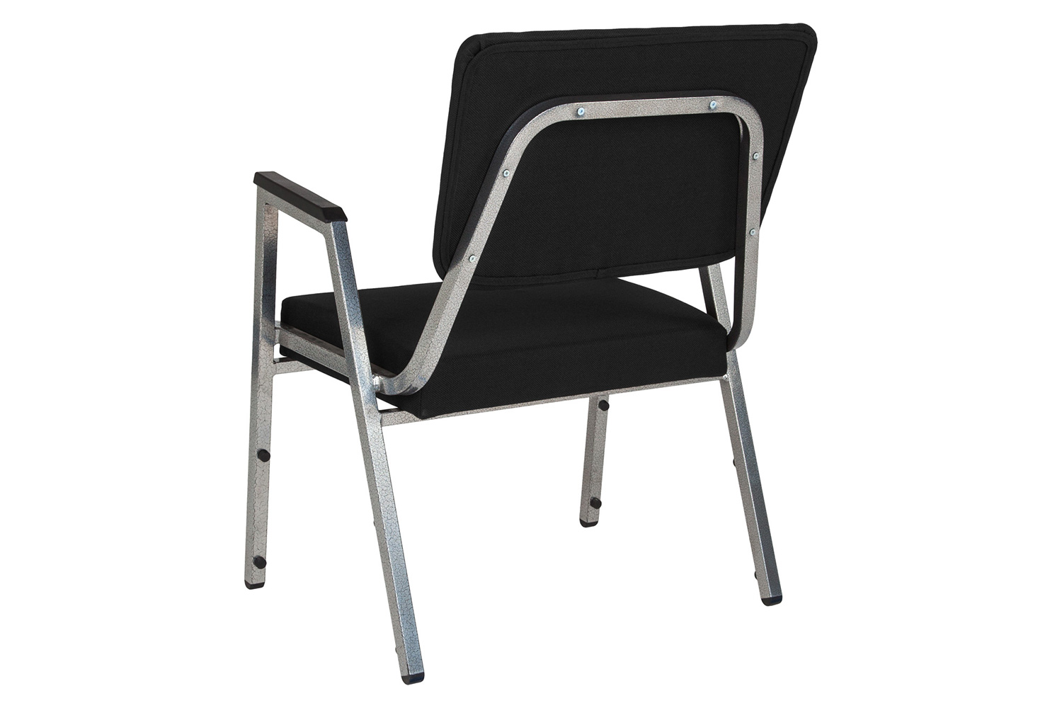 BLNK HERCULES Series Fabric Antimicrobial Bariatric Medical Reception Arm Chair with 3/4 Panel Back - Black
