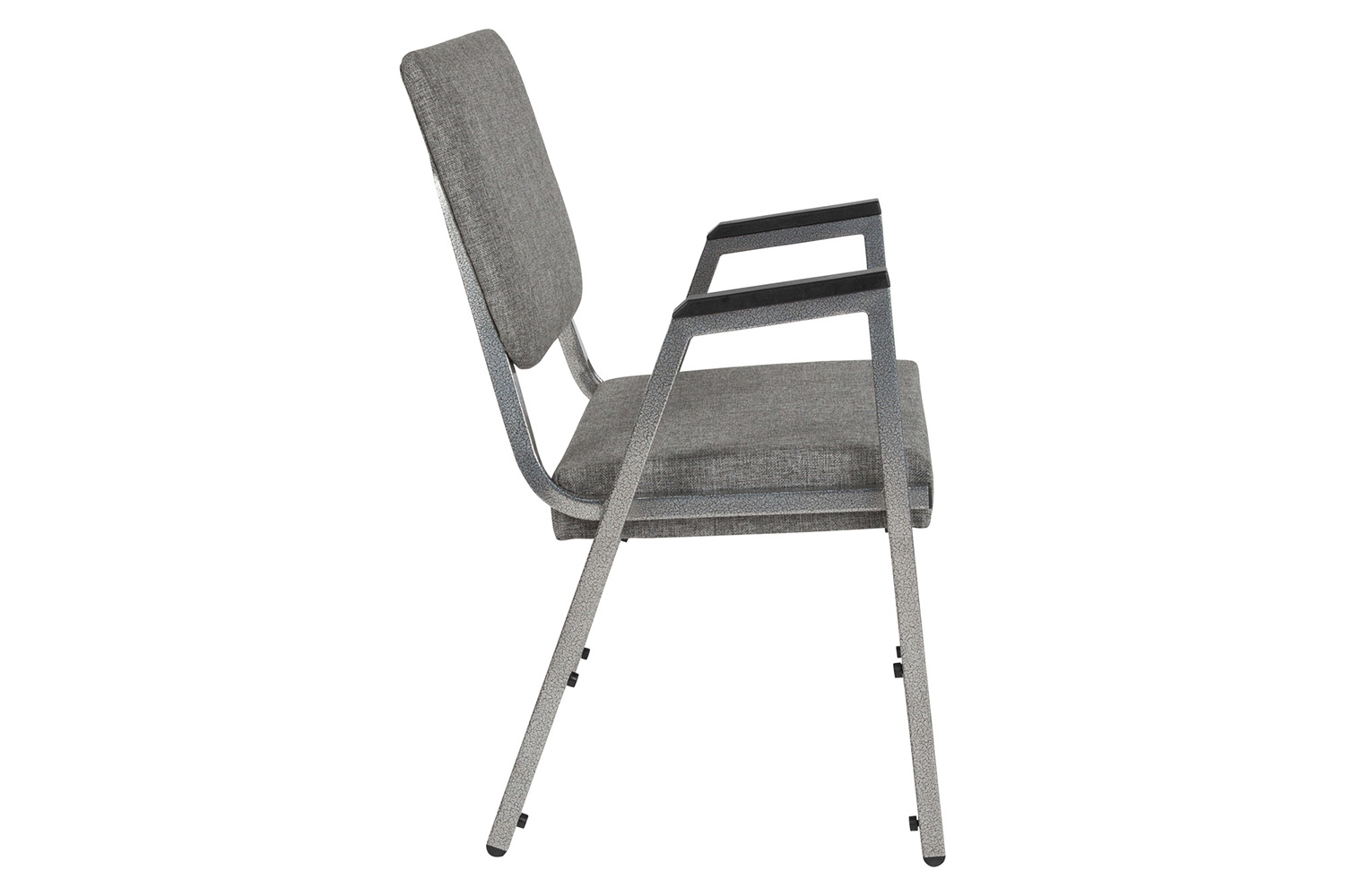 BLNK HERCULES Series Fabric Antimicrobial Bariatric Medical Reception Arm Chair with 3/4 Panel Back - Gray