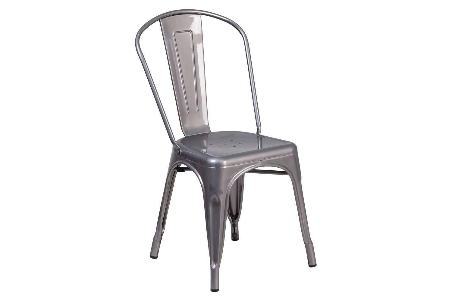 BLNK - Lincoln Metal Clear Coated Indoor Stackable Chair