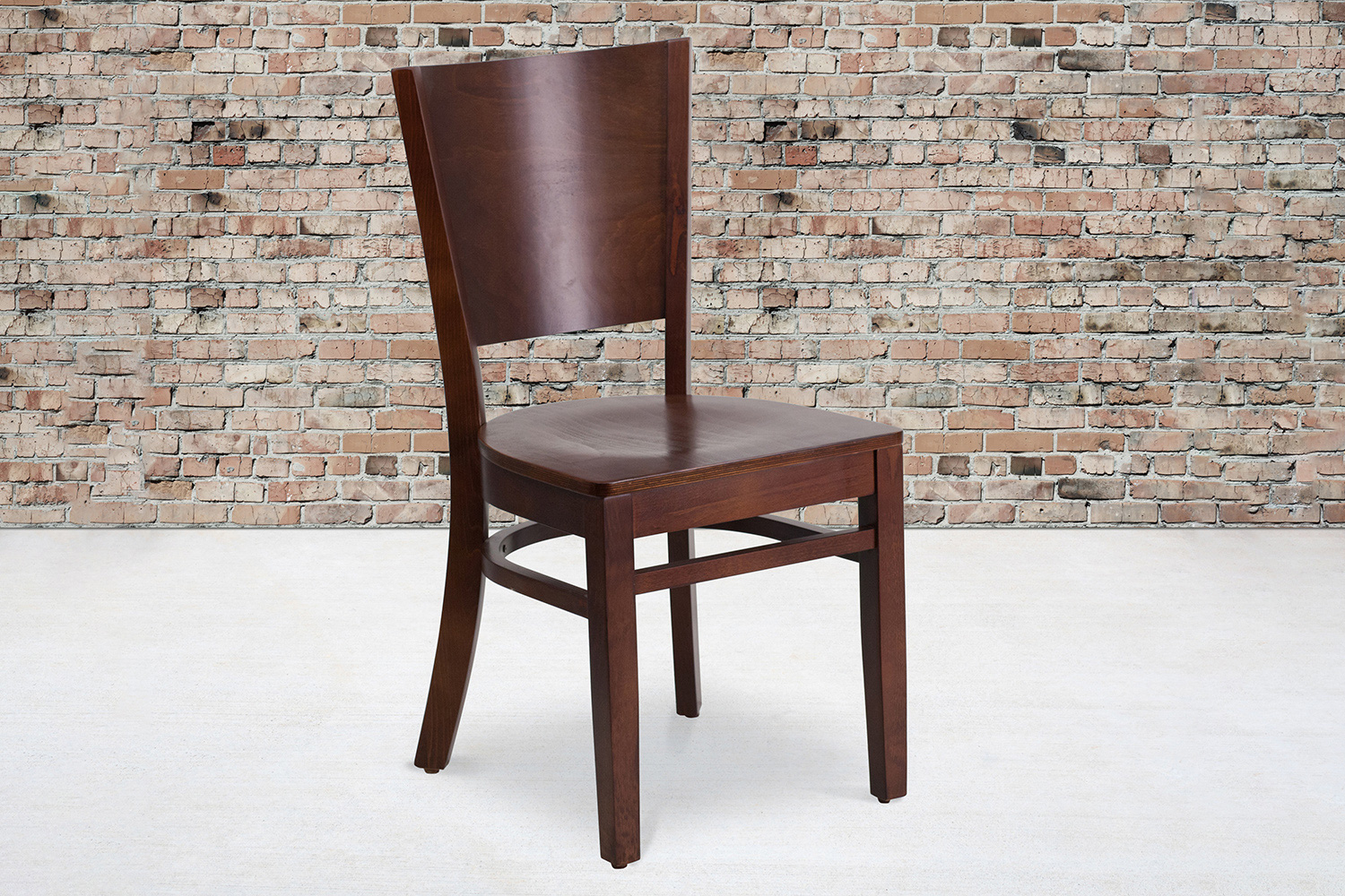 BLNK - Lacey Series Wood Solid Back Restaurant Chair