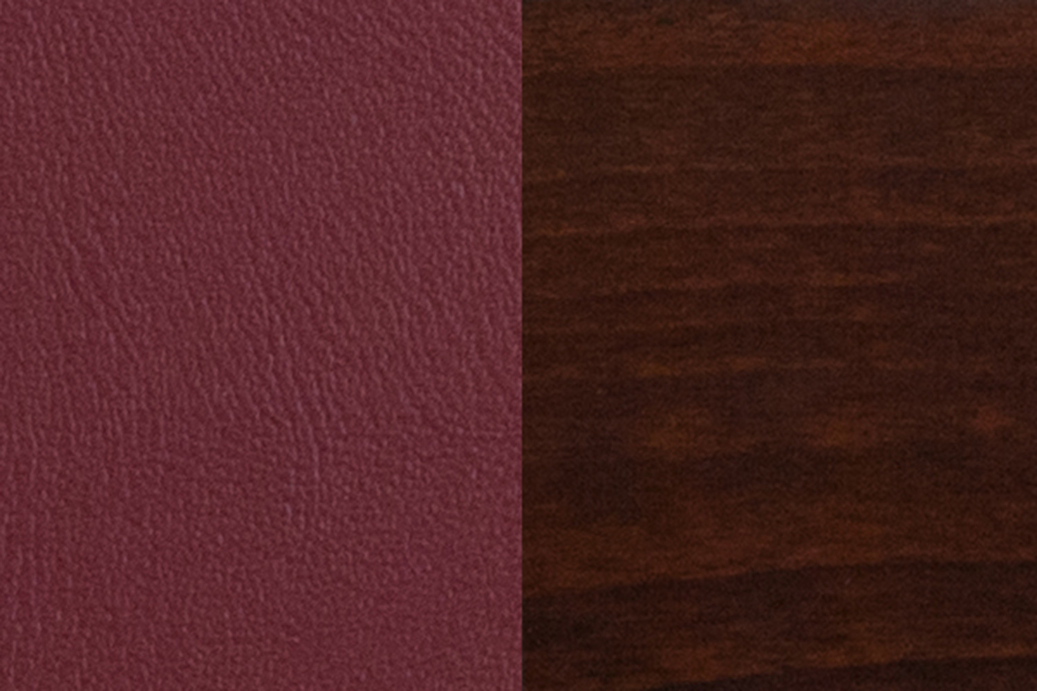 BLNK Lacey Series Walnut Wood Solid Back Restaurant Bar Stool with Vinyl Seat - Burgundy