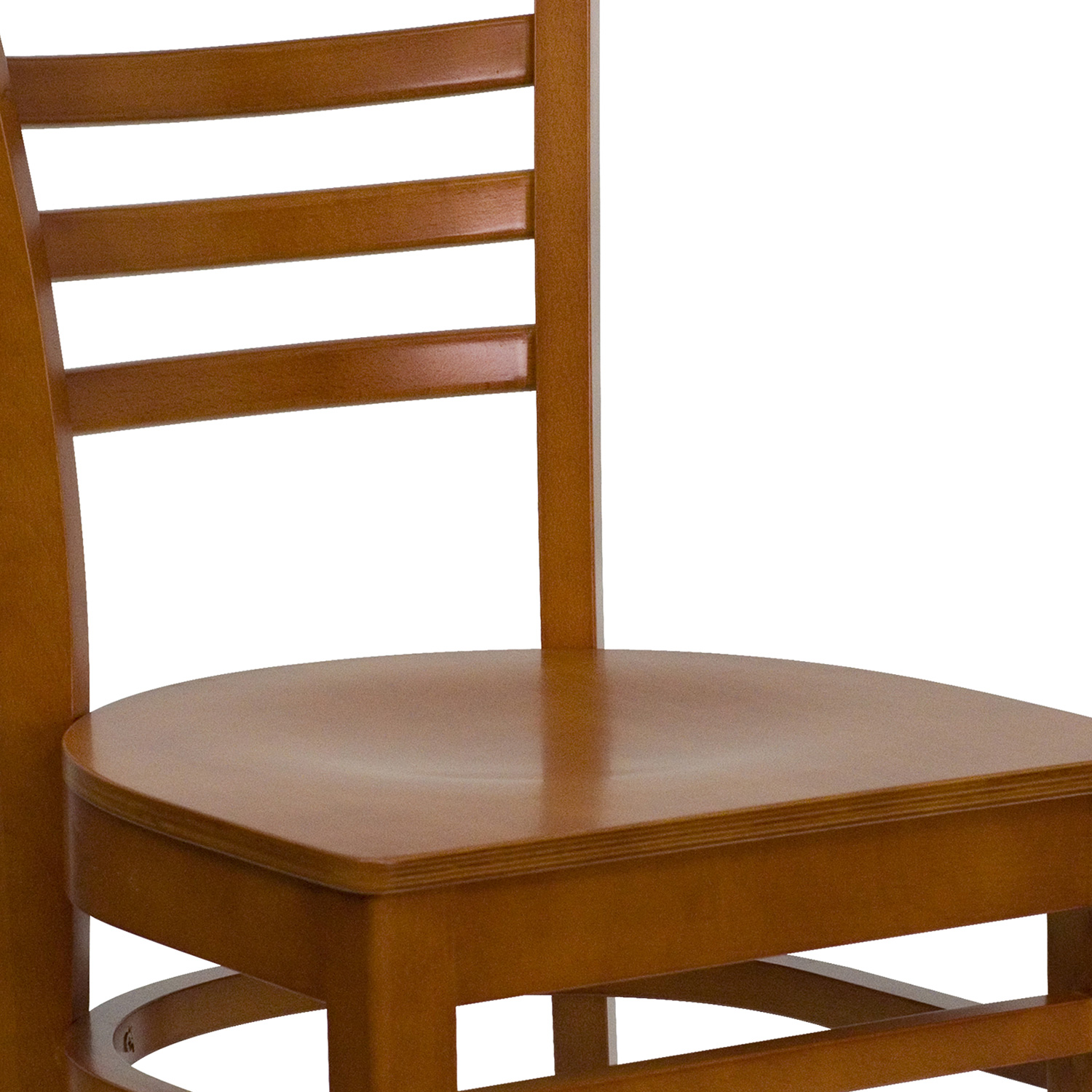 BLNK HERCULES Series Wood Ladder Back Restaurant Chair - Cherry