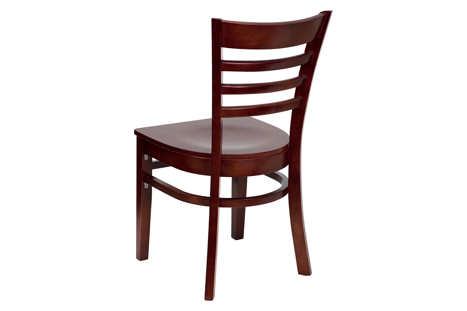 BLNK HERCULES Series Wood Ladder Back Restaurant Chair - Mahogany