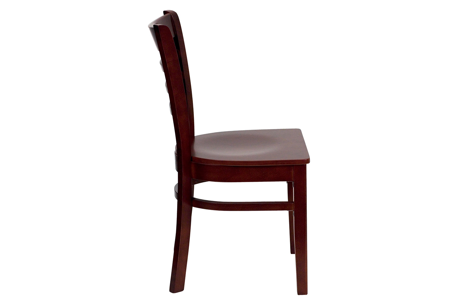 BLNK HERCULES Series Wood Ladder Back Restaurant Chair - Mahogany