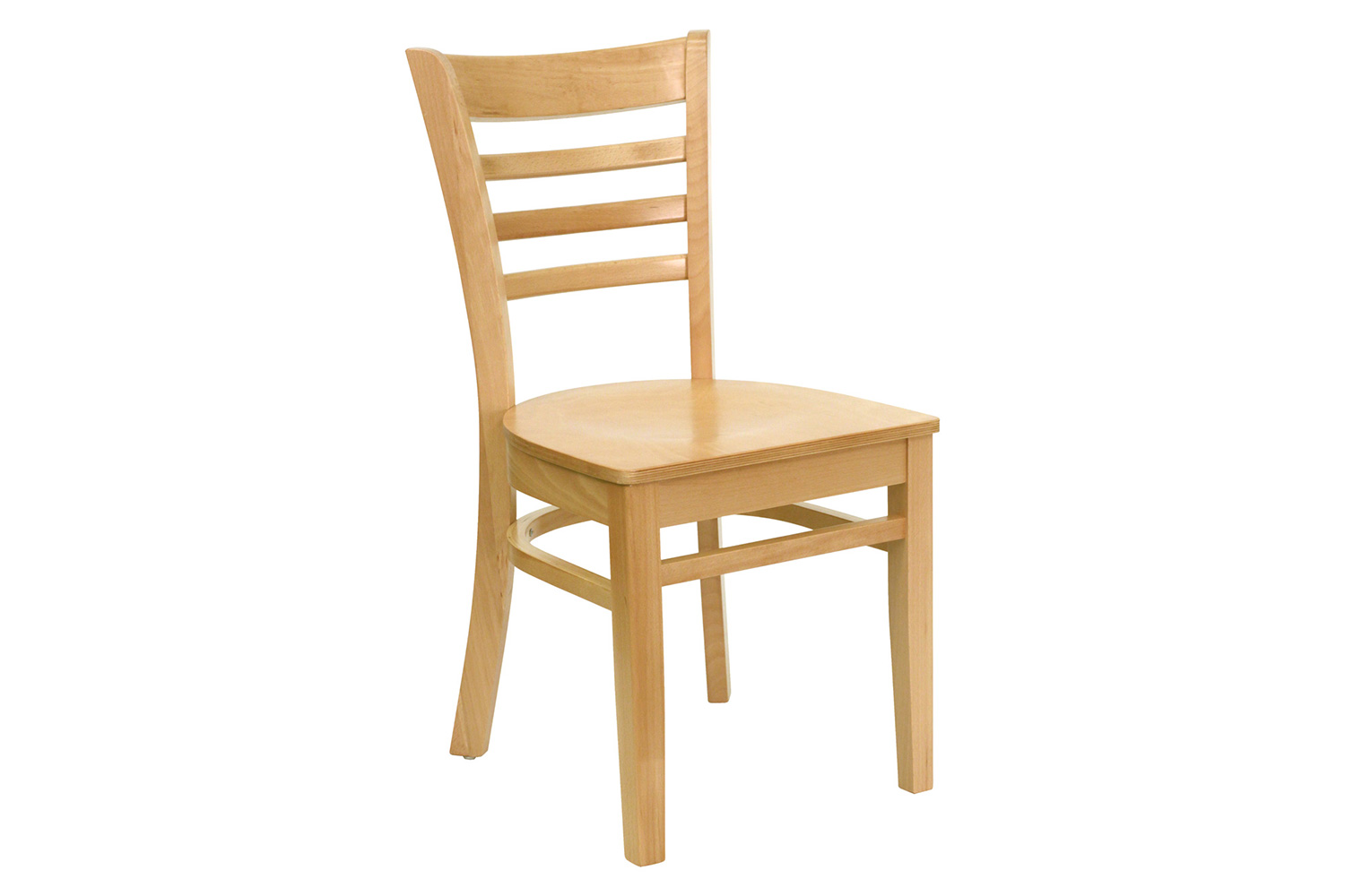 BLNK HERCULES Series Wood Ladder Back Restaurant Chair - Natural