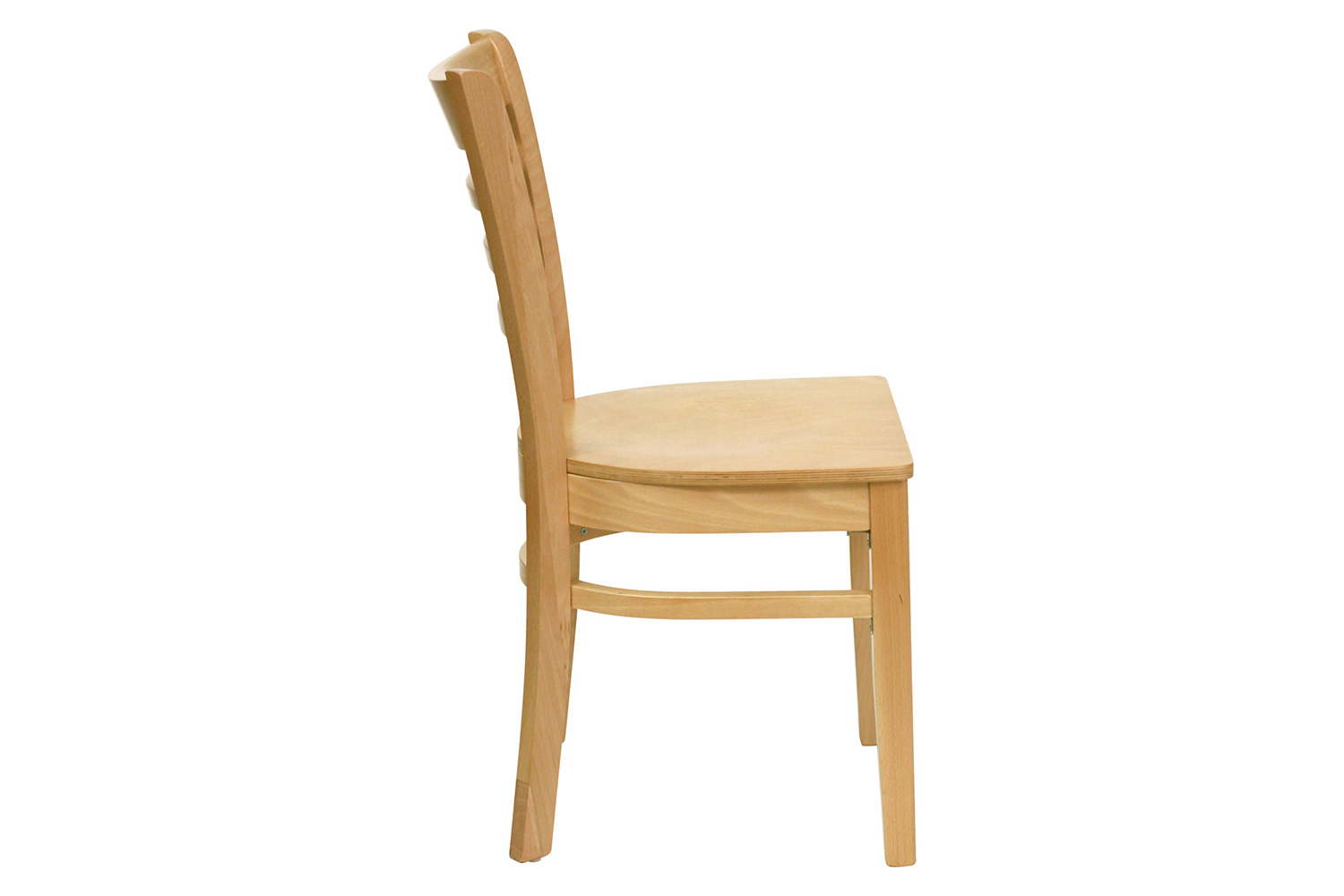 BLNK HERCULES Series Wood Ladder Back Restaurant Chair - Natural
