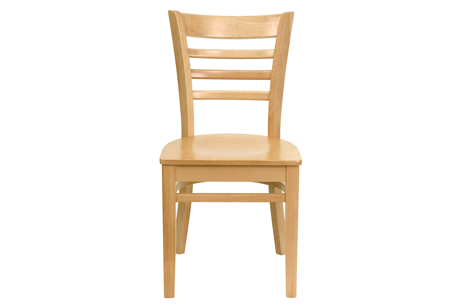 BLNK HERCULES Series Wood Ladder Back Restaurant Chair - Natural