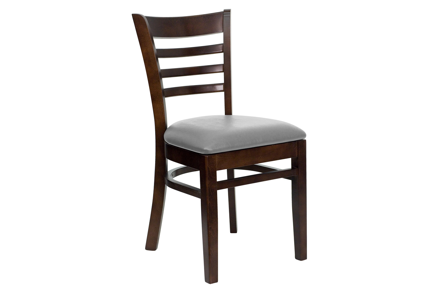 BLNK - HERCULES Series Wood Ladder Back Restaurant Chair with Custom Upholstered Seat