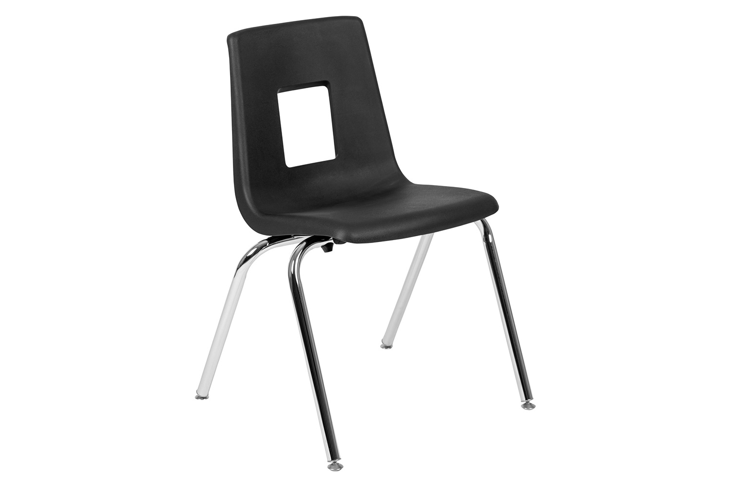 BLNK Emmy Mobile Circle Thermal Laminate Wave Flexible Activity Table Set - Oak, 60"D, with 18" Student Stack Chairs