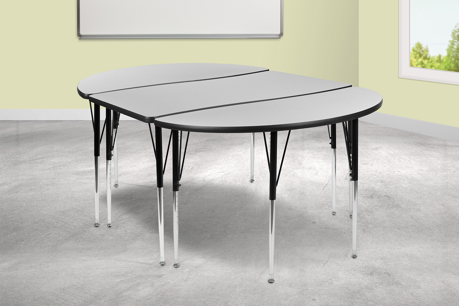 BLNK - Emmy Oval Thermal Laminate Wave Flexible Activity Table Set 2 Piece