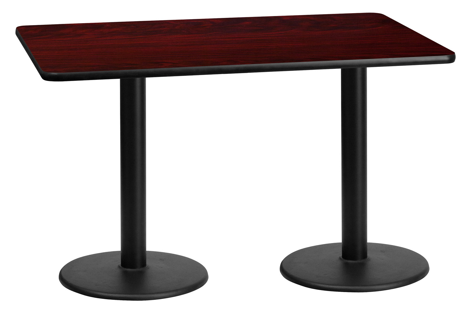 BLNK - Rectangular Table with 18'' Round Bases