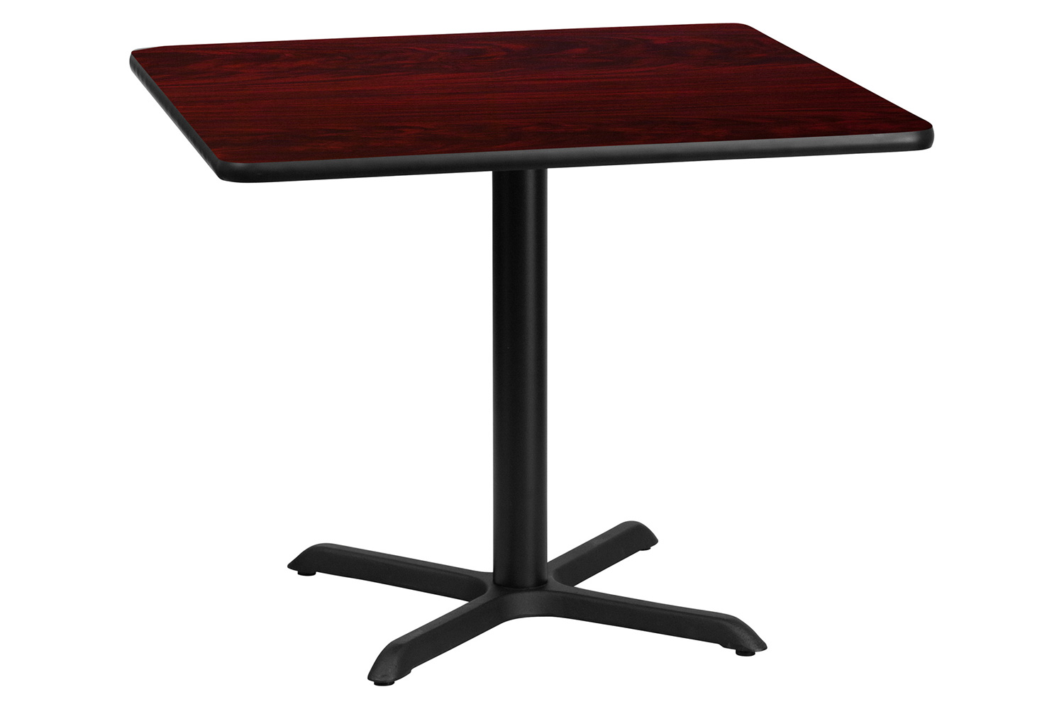 BLNK Square Table with 30'' x 30'' Base - Mahogany, 36"W
